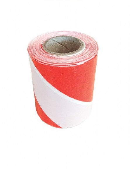 Taśma ostrzegawcza biało-czerwona dwustronna