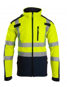 KURTKA SOFTSHELL BF005 Z PASAMI ODBLASK BRIXTON FLASH Ż