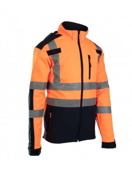 KURTKA SOFTSHELL BF005 Z PASAMI ODBLASK BRIXTON FLASH P