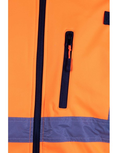 KURTKA SOFTSHELL BF005 Z PASAMI ODBLASK BRIXTON FLASH P