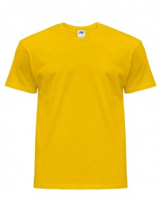 Koszulka T-shirt męski z krótkim rękawem TSRA 190 ŻÓŁTY