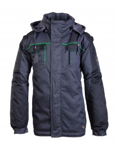 KURTKA Z KAPTUREM SEVEN KINGS ONYX 2W1 - ODPINANE RĘKAWY