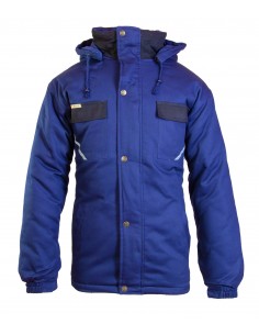 KURTKA Z KAPTUREM BRIXTON NATUR NIEBIESKA BAWEŁNA