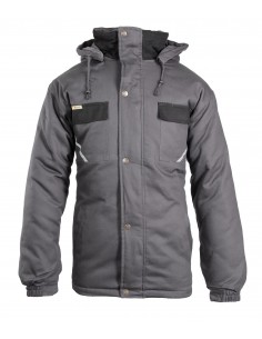 KURTKA Z KAPTUREM BRIXTON NATUR STALOWA BAWEŁNA