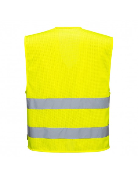 Kamizelka ostrzegawcza siatkowa z dwoma taśmami C374 ŻÓŁTA