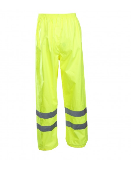 SPODNIE PRZECIWDESZCZOWE GROSVENOR FLASH ŻÓTE PASY ODBLASKOWE