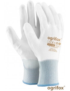 Rękawice powlekane poliuretanem OGRIFOX OX-POLIUR BIAŁE...