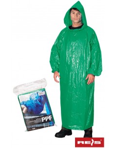 PŁASZCZ FOLIOWY OCHRONNY PRZECIWDESZCZOWY Z KAPTUREM ZIELONY