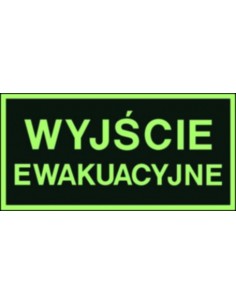 Znak 15x30cm Wyjście Ewakuacyjne  Znak AC001 CE PS 2
