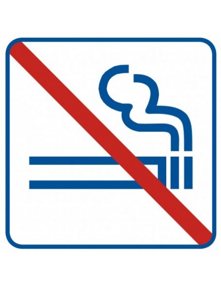 Znak 10,5x10,5cm Naklejka Zakaz palenia NE009 B2 FN