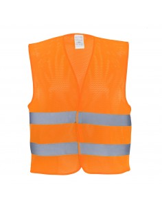 Siatkowa kamizelka z dwoma pasami odblaskowymi P