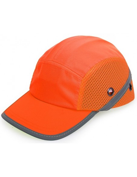 CZAPKA OCHRONNA BUMPCAP Z SIATKĄ POMARAŃCZOWĄ HV