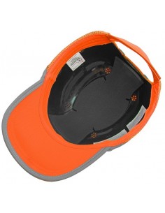 CZAPKA OCHRONNA BUMPCAP Z SIATKĄ POMARAŃCZOWĄ HV 2
