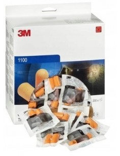 Zatyczki-WKŁADKI PRZECIWHAŁASOWE 3M 1100 - KARTON 200par