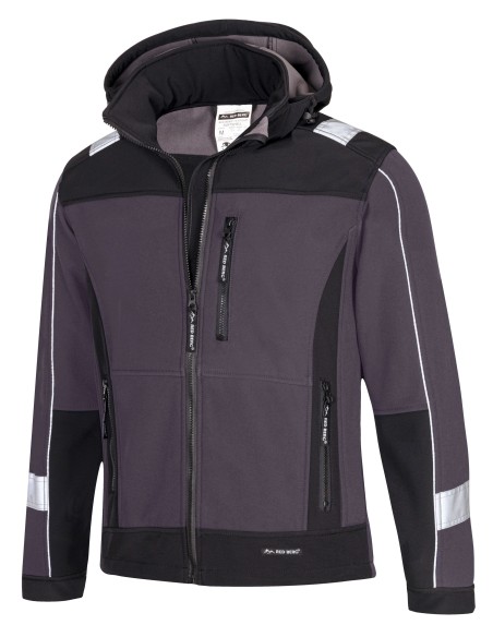 Kurtka Softshell REDBERG V-STORM STALOWY