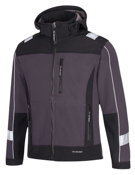 Kurtka Softshell REDBERG V-STORM STALOWY
