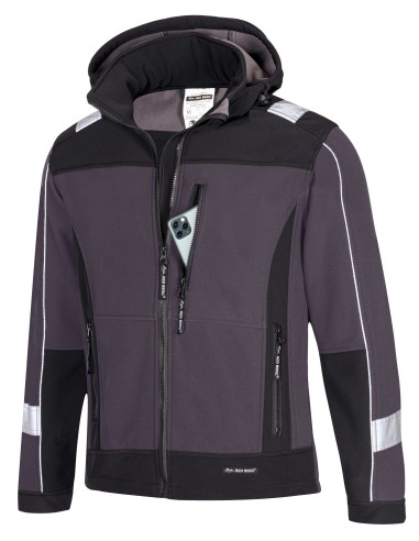 Kurtka Softshell REDBERG V-STORM STALOWY