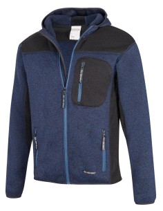 BLUZA DZIANA Z KAPTUREM REDBERG EXPERT GRANAT-CZARNY