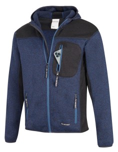 BLUZA DZIANA Z KAPTUREM REDBERG EXPERT GRANAT-CZARNY 2