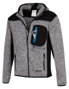 BLUZA DZIANA Z KAPTUREM REDBERG EXPERT STALOWY-CZARNY 2